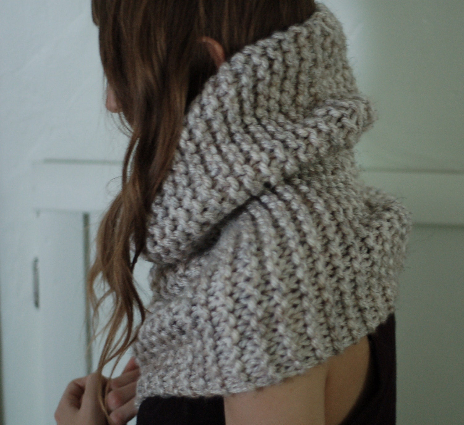 Chunky wheat cowl