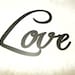 Love Word Home Decor Metal Wall Art
