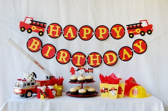Sound the Alarm - Firetruck Birthday Party Package