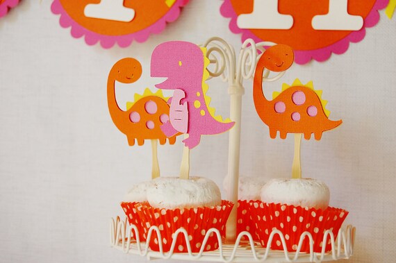 DinoROAR Cupcake Toppers for Girls Il_570xn