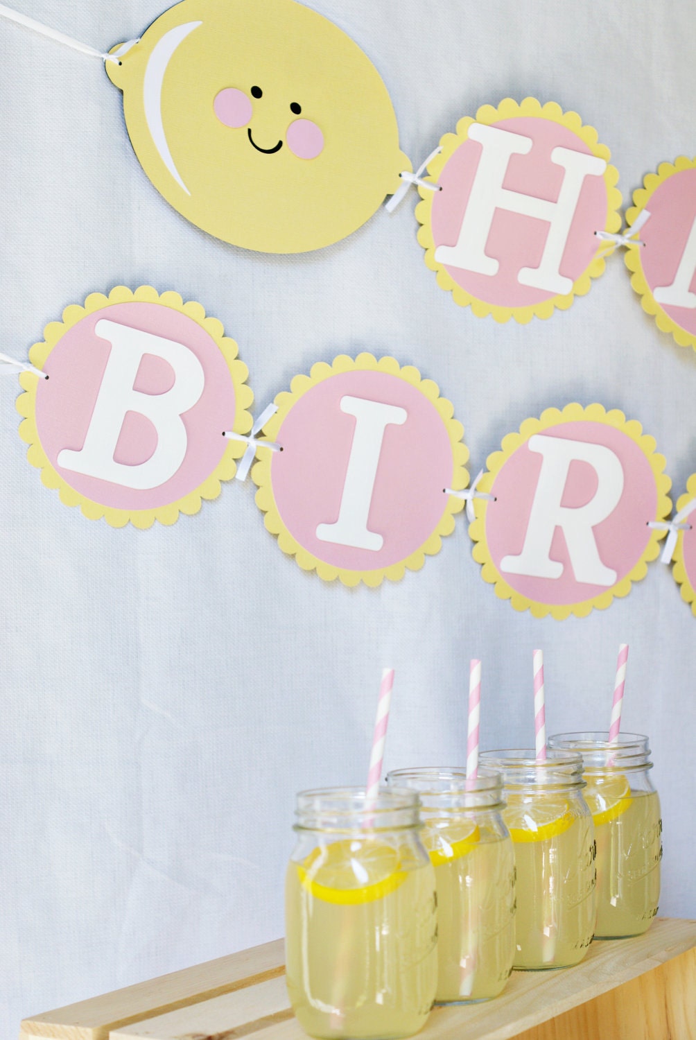 Pink Lemonade Birthday Banner