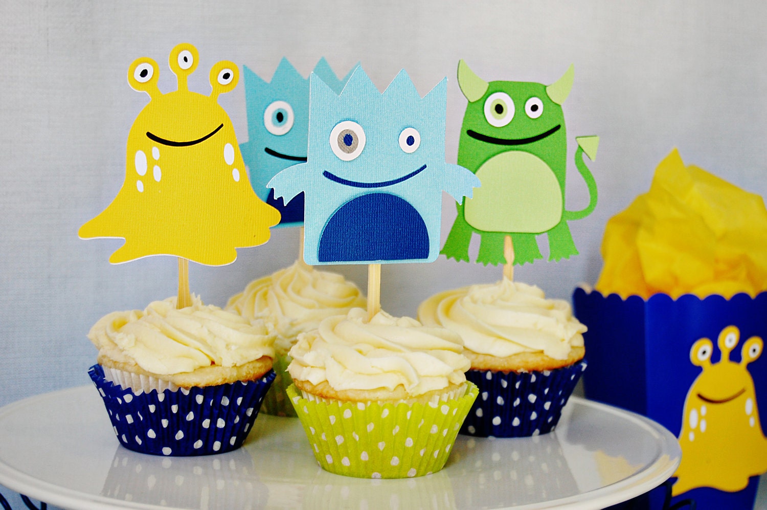 Our Little Monster Cupcake Toppers