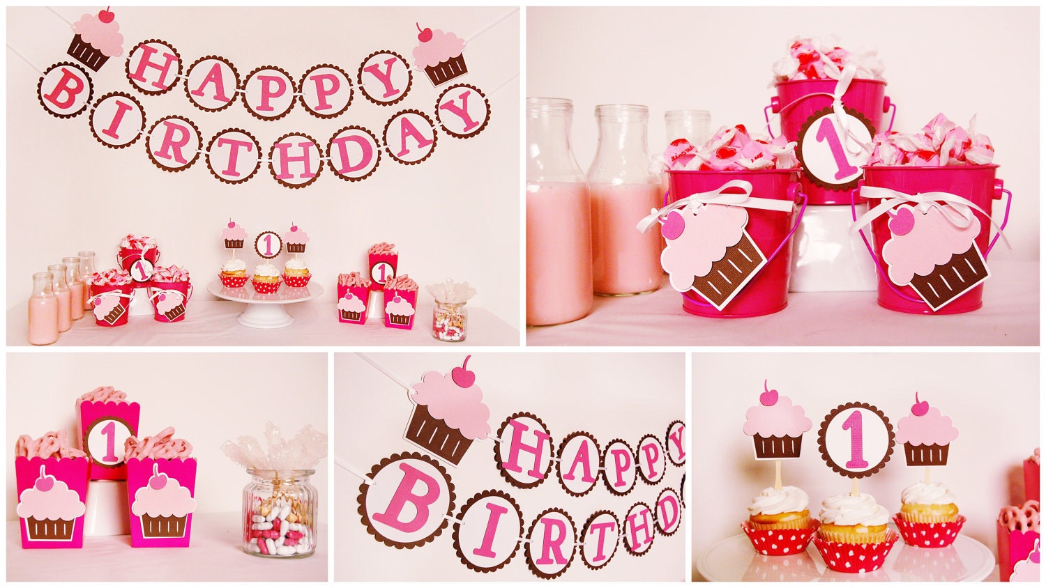 Cute as a Cupcake Birthday Party Package