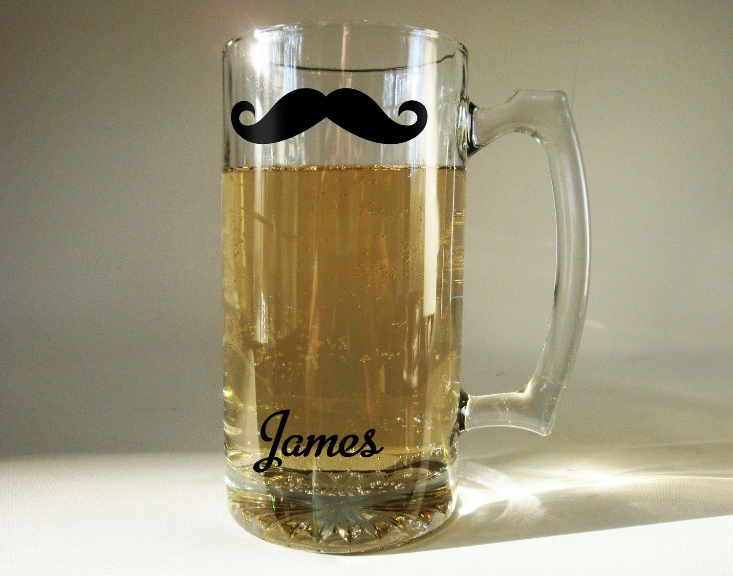 Classic Mustache Beer Mug - personalized - set of 2