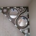 Bloomin Mosaic Diner (medium size), dog bowl holder, elevated dog feeder
