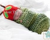 Mr Caterpillar Hat and Cocoon, Very Hungry Caterpillar Inspired,Very hungry caterpillar photo prop,