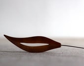 French Vintage Bakelite Hat Pin autumn leaf