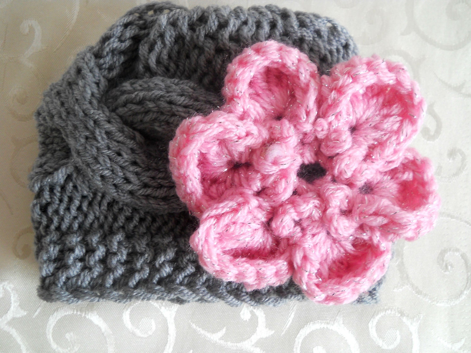 Baby Girl Hat - Baby Girl Knit Hat - Knit Newborn Hat - Baby Winter Hat