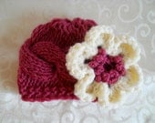 Baby Knit Hat - Baby Girl Knit Hat - Knit Newborn Hat - Baby Winter Hat