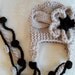 Baby Girl Hat With Flower - Hand Knitted Baby Hat Oatmeal