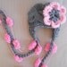 Baby Girl Hat Infant Hat Photo Prop Newborn Hat Pom Pom Hat Flower
