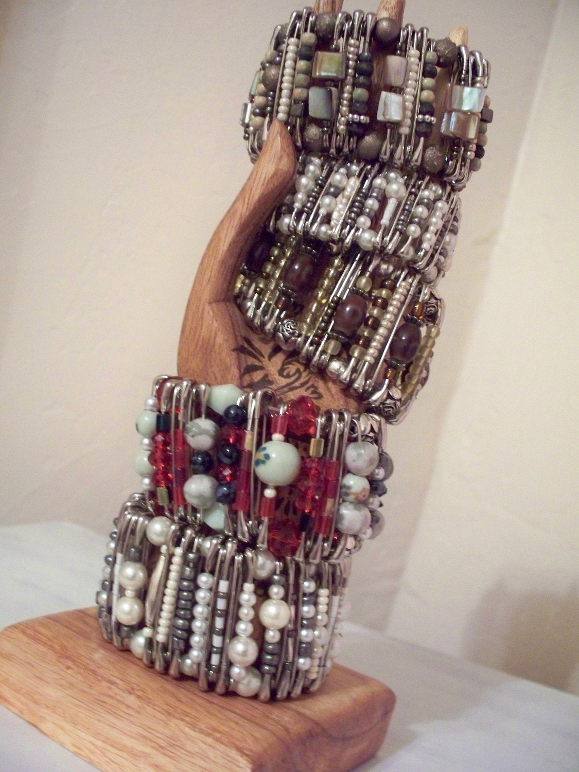 Big Pearl Pinlet safety pin bracelet bridal jewelry