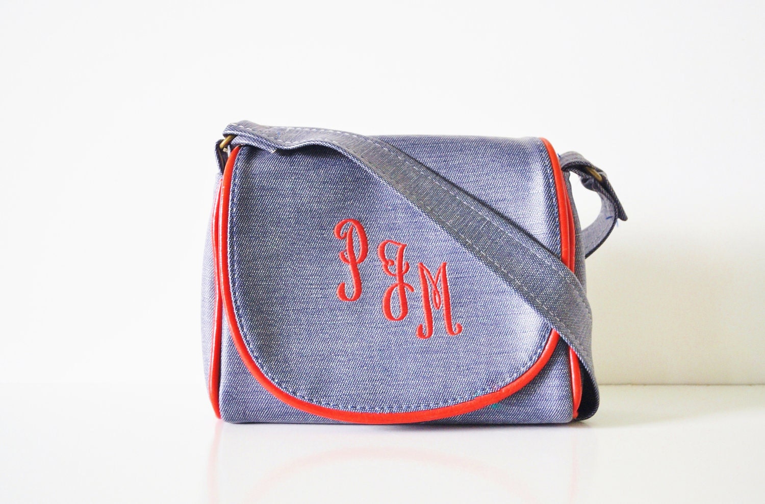 Vintage Blue Vinyl Purse