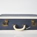 Mid Century Navy Blue Suitcase