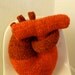 Hand knit "I give you my heart" Pillow - Anatomical Heart - Nerd Gift