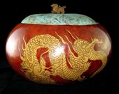 Year of the Dragon Gourd Bowl with Lid