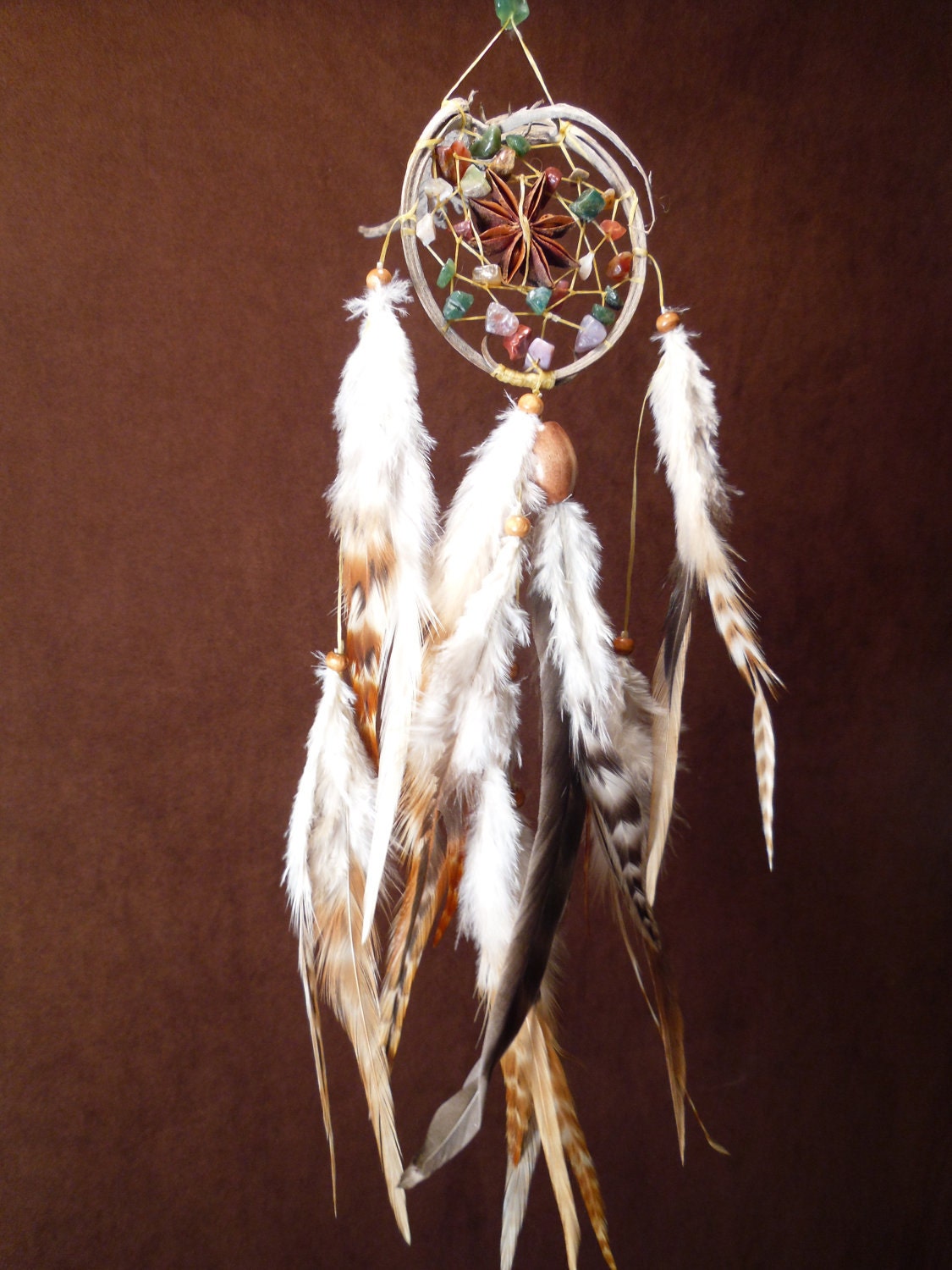 Custom Beaded Dream Catcher-Sacred Star Devils Claw Dream Catcher- you choose 3 stones