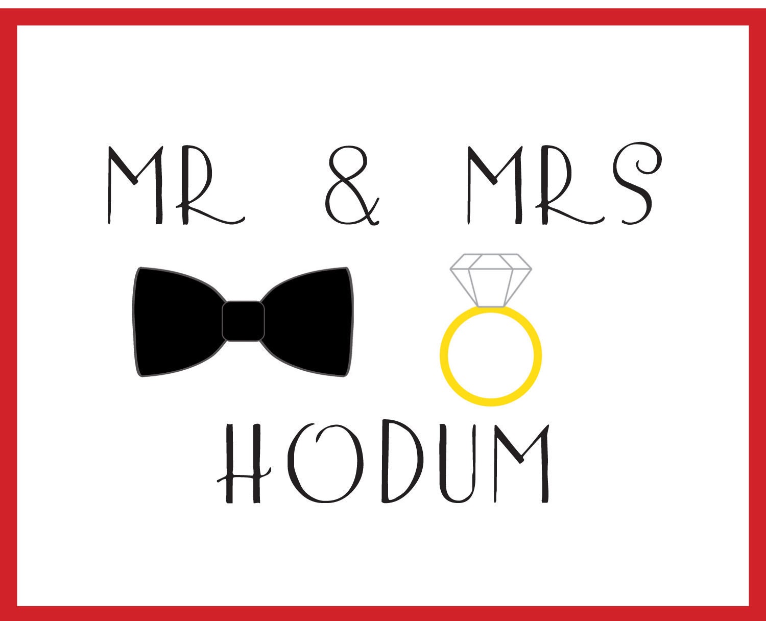 Mr. & Mrs. Stationery with Images