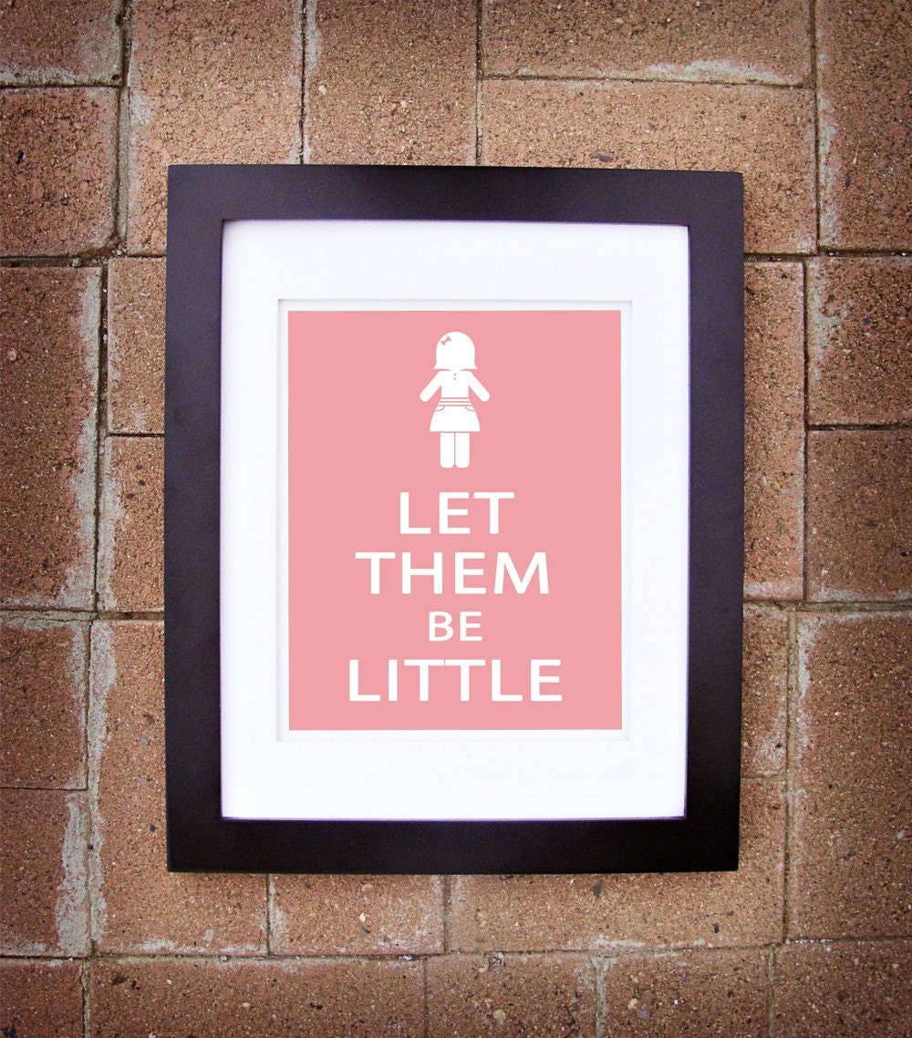 Paper Dolls - "Let Them Be Little" - Girl Version - 8x10 Printable Art