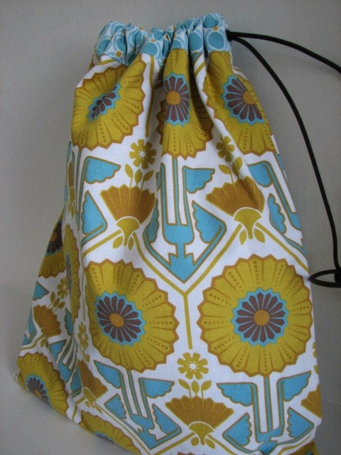 Tote Bag in Joel Dewberry's "Sunflower" Motif Fabric
