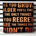 No Regrets Inspirational Canvas Wall Hanging - 5x5