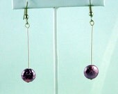 Precious Pearl Earrings by Michelle Czech Purple Pearl Dangling Earrings Surgical Steel Sensitive Ears