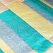 Modern Silver Gray and Turquoise Geometric Table Runner 12x50