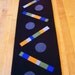 Contemporary Black Felt Table Runner, 10x45