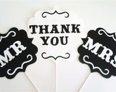 Photo Booth Props  - Thank You/Mr & Mrs Signs