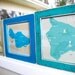 Hawaiian Islands Squares - Set of Four 8x8 Prints