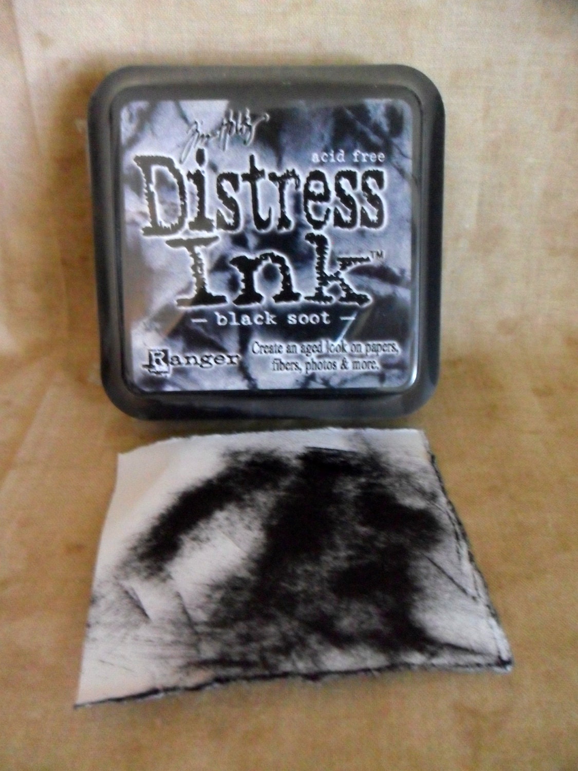 Tim Holtz Black Soot Distress Ink Stamp Pad by Ranger-SALE