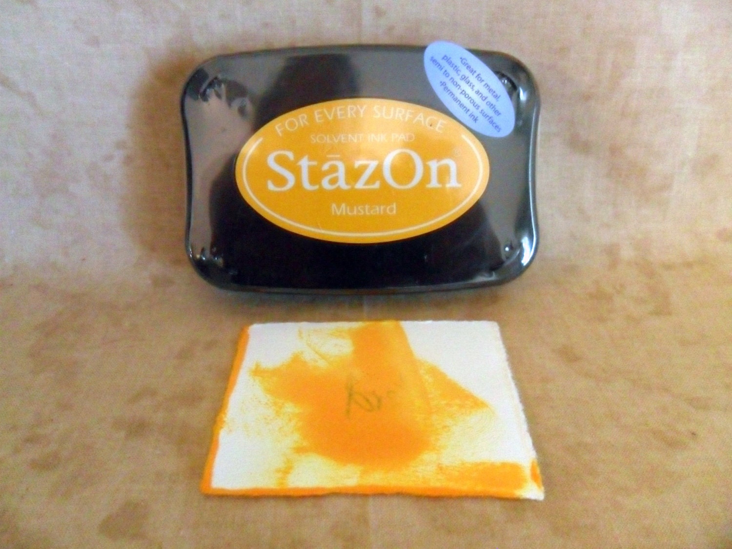 Mustard Yellow Permanent Inkpad by StazOn-SALE