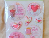 Kelly Panacci Valentine Snowglobe Stickers by K and Company-SALE