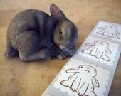 Envelope Seals Stickers Bunny Rabbit Easter Baby Shower Stickers Embellishment Scrapbooking