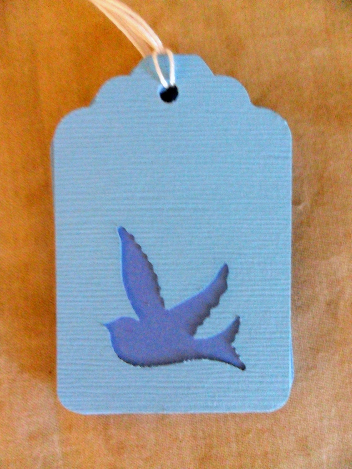 Gift Tags Favor Tags Blue Bird Flying Baby Shower Wedding Favor Wish Tags