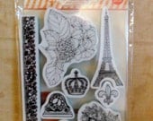 Les Belles Choses Rubber Cling Stamps by Prima-FREE SHIPPING