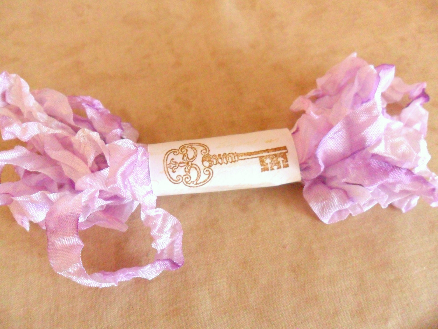 Seam Binding Ribbon Touch of Lavender Pastel Purple Hand Dyed Handmade