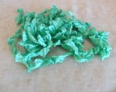 Seam Binding Ribbon Spring Green Wrinkled Crinkled Shabby Country Chic