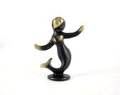 Vintage ORIGINAL Modernist Austrian 1960s Brass Mermaid Figurine
