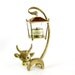 Vintage ORIGINAL Modernist Austrian 1960s Brass Cow Figure with Thermometer
