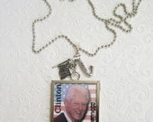 President Bill Clinton Reversible Patriotic Necklace