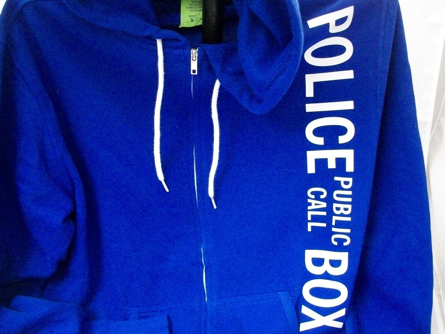 Police Box Hoodie Cobalt Blue Made To Order