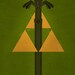 Legend of Zelda Triforce and Master Sword Original Print