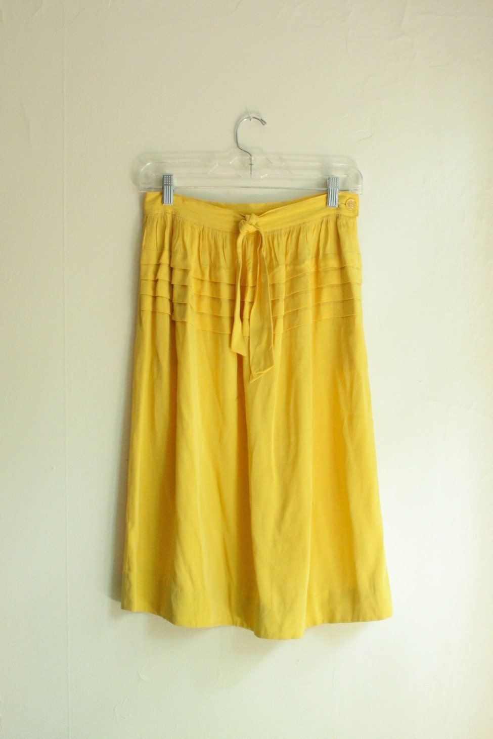 mustard yellow midi skirt