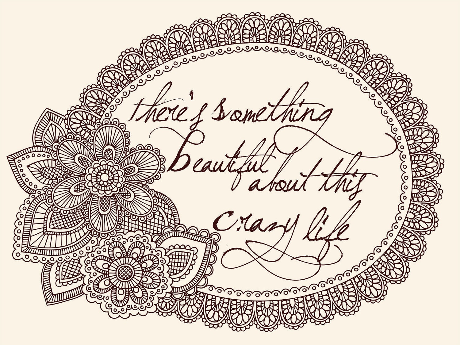 There's Something Beautiful About This Life 8x10 Inspirational Print