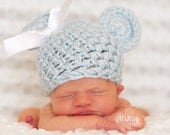 PDF PATTERN Baby Boy Bear Beanie Newborn 0-3 and 3-6 Months Instant Download