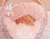 PDF PATTERN Baby Girl Bear Beanie Newborn 0-3 and 3-6 Months Instant Download
