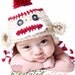 Crochet Baby Boy Sock Monkey Hat Newborn 0-3 and 3-6 Months Photography