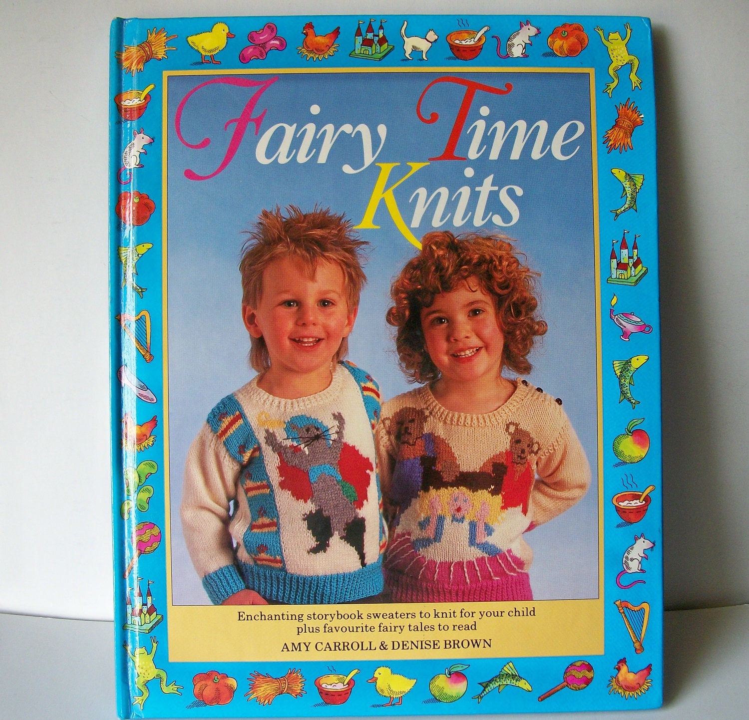 Knitting Pattern Book Fairy Time Knits Childrens 12 Sweaters Vintage Hardcover