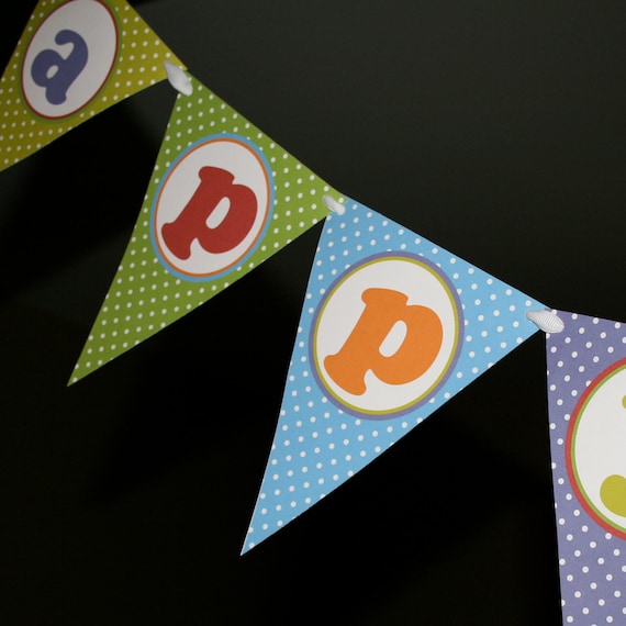 Happy Birthday Banner- Fiesta- print your own